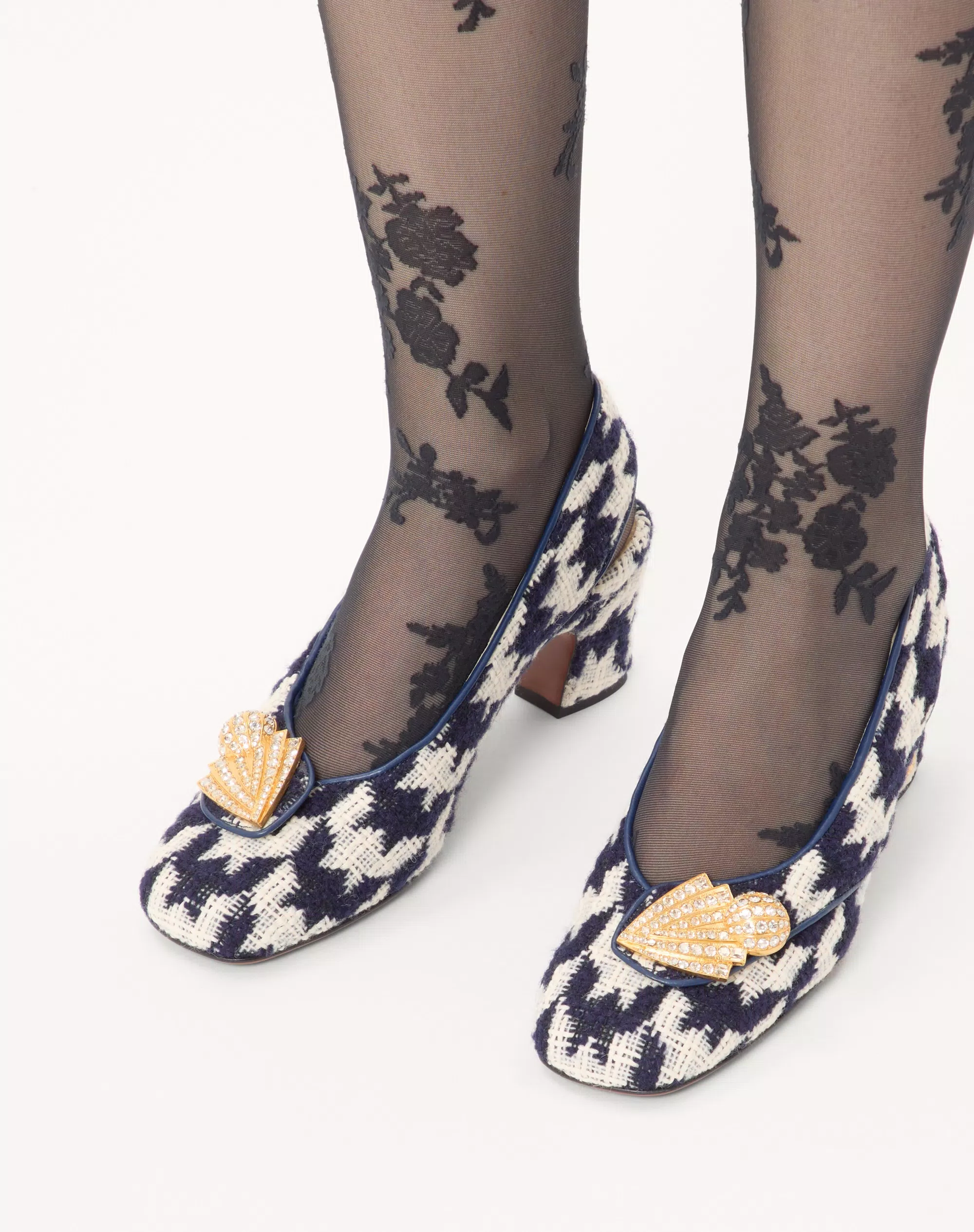 Valentino Adamantine Slingback Pumps In Tweed 60Mm - Image 7